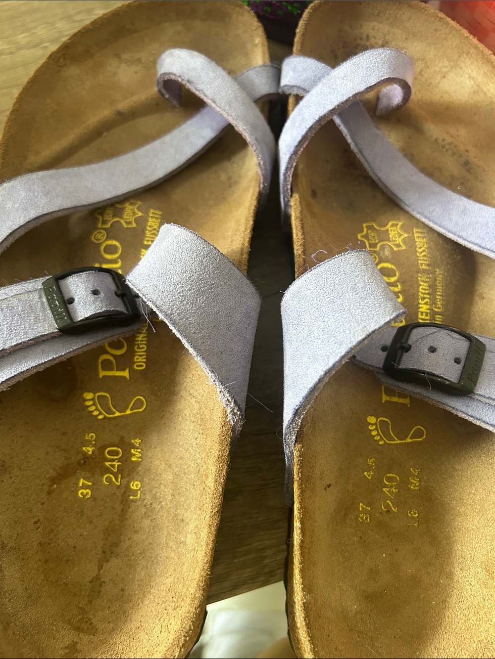 Birkenstock Women's Light Lavender Suede Toe-Loop Sandals